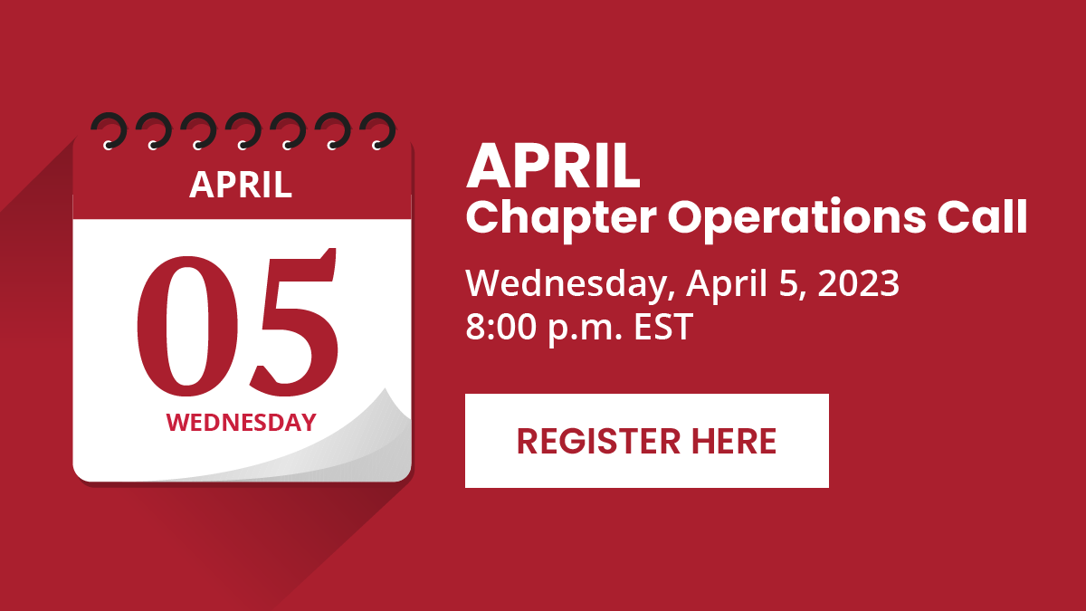 April Chapter Operations Zoom Call