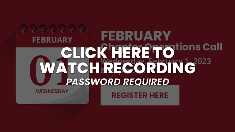 February Chapter Operations Zoom Call