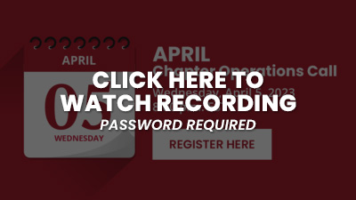 April Chapter Operations Zoom Call